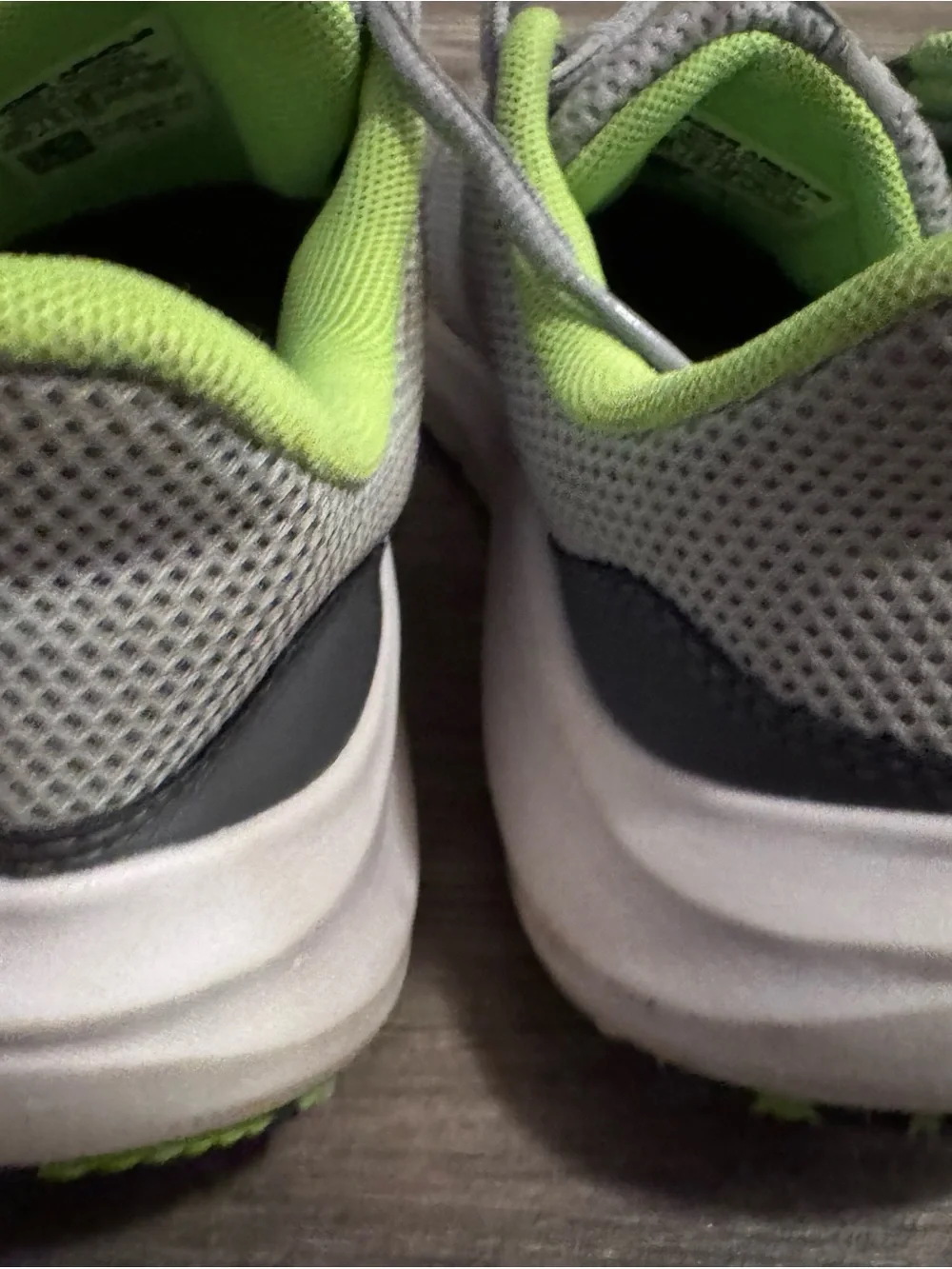 Under Armour Kids Light Gray & Lime Green Athletic Sneakers